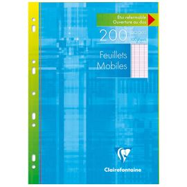 Clairefontaine Lot De 5 Feuillets Mobiles 90g 21x29,7 200p Séyès