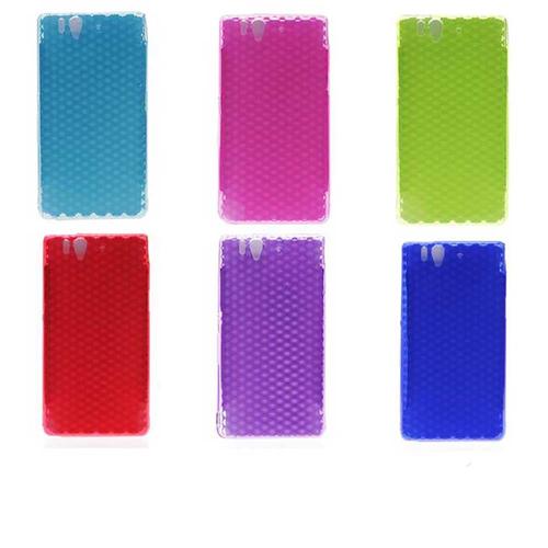 Coque Étui Housse Sony Xperia Z Tpu Gel Translucide Effet 3d - Transparent