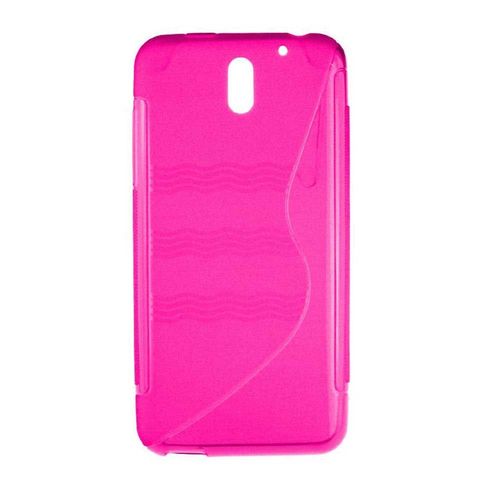 Etui Coque Housse Tpu Gel Htc Desire 610 Vague Translucide - Rose Fushia