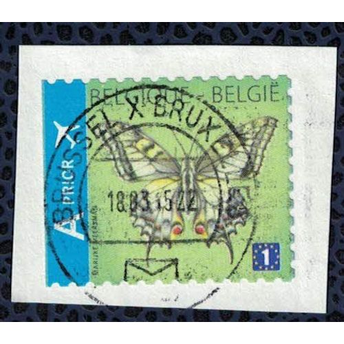 Belgique Oblitéré Rond Used Papillon Butterfly Papilio Machaon Su
