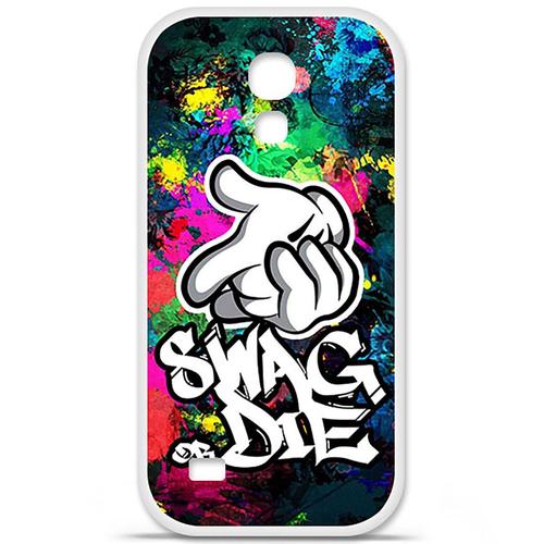 Etui Housse Coque Design Samsung Galaxy S4 Mini I9190 En Silicone Gel - Swag Or Die