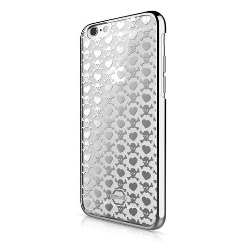 Coque Itskins Krom Skull Iphone 6s Motifs Coeurs Et Skull Gris