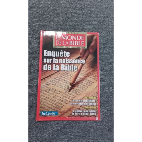 Le Monde De La Bible Hors-Série 0 Enquête Sur La Naissance De La Bible