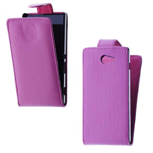 Coque Étui Housse Clapet Rabat Sony Xperia M2 D2303 D2305 D2306 - Rose Fushia