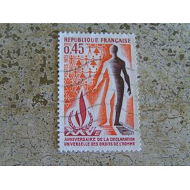 Timbre Oblitéré 25ème Anniversaire De La Déclaration Universelle Des Droits De L'homme