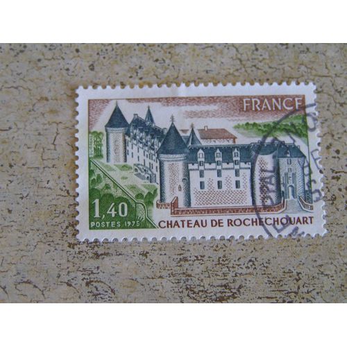 Timbre Oblitéré Château De Rochehouart
