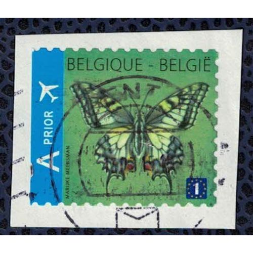 Belgique Oblitéré Rond Used Papillon Butterfly Papilio Machaon Su