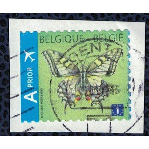 Belgique Oblitéré Rond Used Papillon Butterfly Papilio Machaon Su
