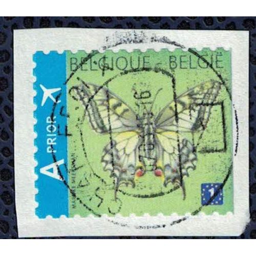 Belgique Oblitéré Rond Used Papillon Butterfly Papilio Machaon Su