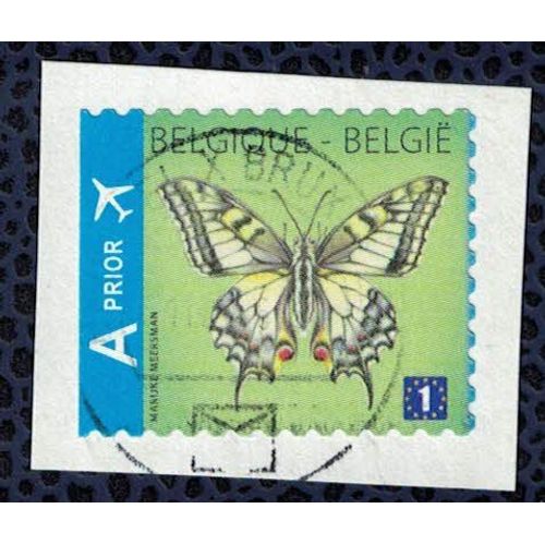 Belgique Oblitéré Rond Used Papillon Butterfly Papilio Machaon Su