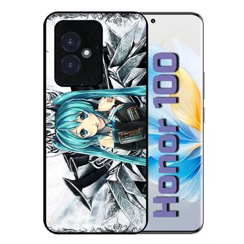 Coque Pour Honor 100 - Manga Fille - Silicone - Noir
