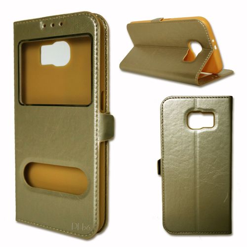  Etui Housse Coque Folio Or Gold Pour Logicom L-Ement 350 By Ph26®