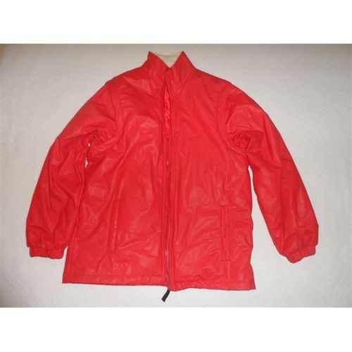 Parka Pvc Rouge Blanche Porte 