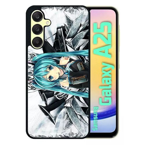 Coque Pour Galaxy A25 - Manga Fille - Silicone - Noir