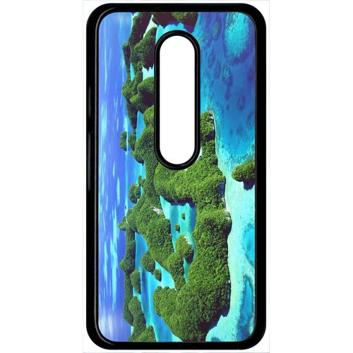 Coque Motorola Moto G (3rd Gen) - Plage Avec Dunes De Verdure - Noir