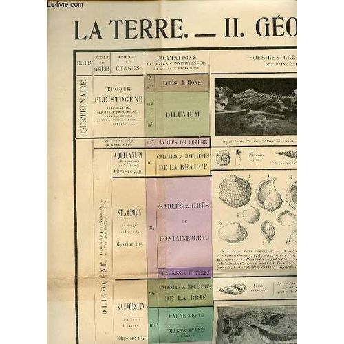 La Terre - Ii. Geologie De La Region Parisienne / Fossiles Caracteristiques / Exploitations Et Paysages / Mineraux / Periodes Ou Systeles / Eres / Etc.