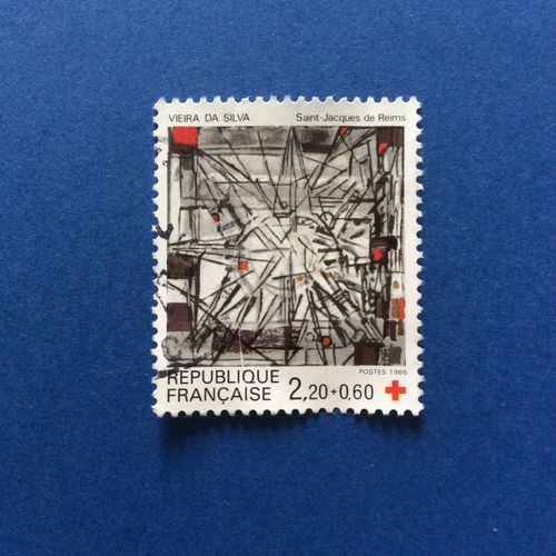 France - Croix Rouge - Vitrail De Vieira Da Silva (Y & T 2449)