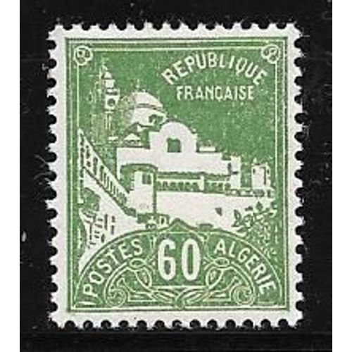 Timbre Neuf D'algérie De 1926,N°48,60c.Mosquée De La Pecherie.