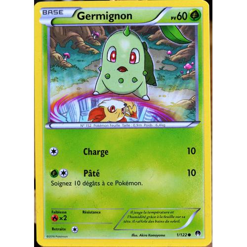 Carte Pokémon 1/122 Germignon 60 Pv Xy09 - Rupture Turbo Neuf Fr