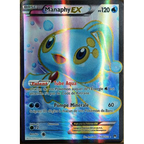 Carte Pokémon 116/122 Manaphy Ex 120 Pv - Ultra Rare - Full Art Xy - Rupture Turbo Neuf Fr