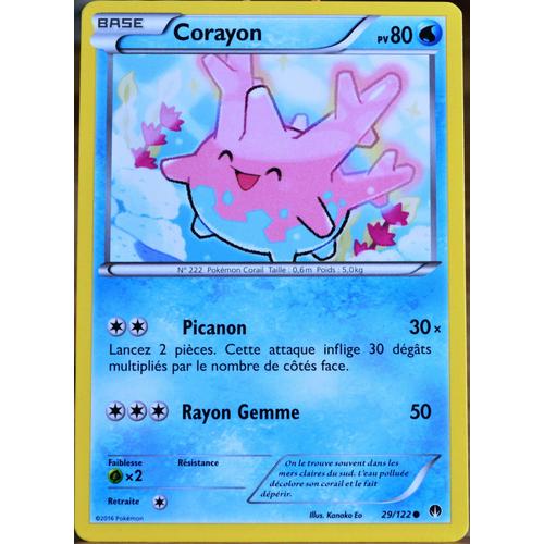 Carte Pokémon 29/122 Corayon 80 Pv Xy09 - Rupture Turbo Neuf Fr