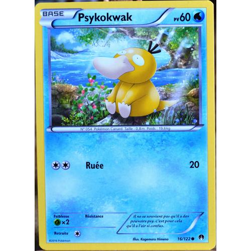 Carte Pokémon 16/122 Psykokwak 60 Pv Xy - Rupture Turbo Neuf Fr