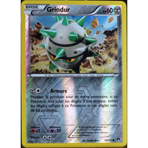 Carte Pokémon 79/122 Grindur 60 Pv - Reverse Xy09 - Rupture Turbo Neuf Fr