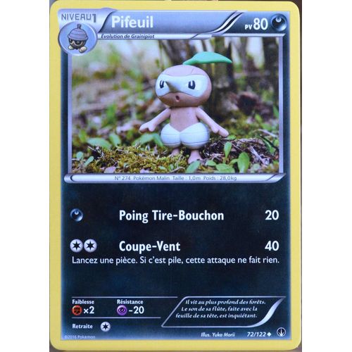 Carte Pokémon 72/122 Pifeuil 80 Pv Xy09 - Rupture Turbo Neuf Fr