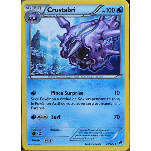 Carte Pokémon 24/122 Crustabri 100 Pv Xy09 - Rupture Turbo Neuf Fr