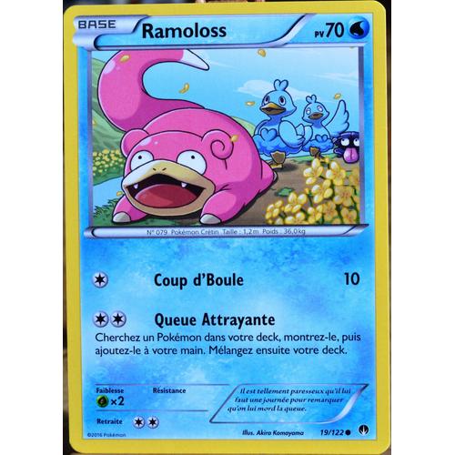 Carte Pokémon 19/122 Ramoloss 70 Pv Xy09 - Rupture Turbo Neuf Fr