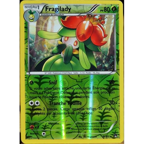 Carte Pokémon 8/122 Fragilady 80 Pv - Reverse Xy09 - Rupture Turbo Neuf Fr