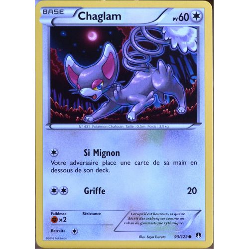 Carte Pokémon 93/122 Chaglam 60 Pv Xy - Rupture Turbo Neuf Fr