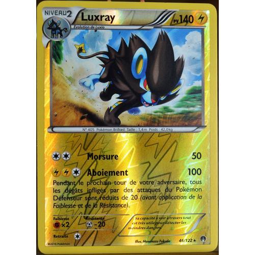 Carte Pokémon 46/122 Luxray 140 Pv - Reverse Xy09 - Rupture Turbo Neuf Fr