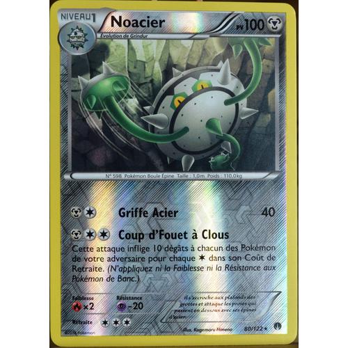 Carte Pokémon 80/122 Noacier 100 Pv - Reverse Xy09 - Rupture Turbo Neuf Fr