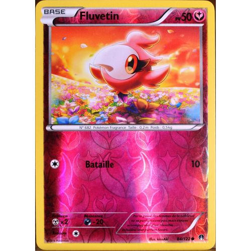 Carte Pokémon 84/122 Fluvetin 50 Pv - Reverse Xy09 - Rupture Turbo Neuf Fr