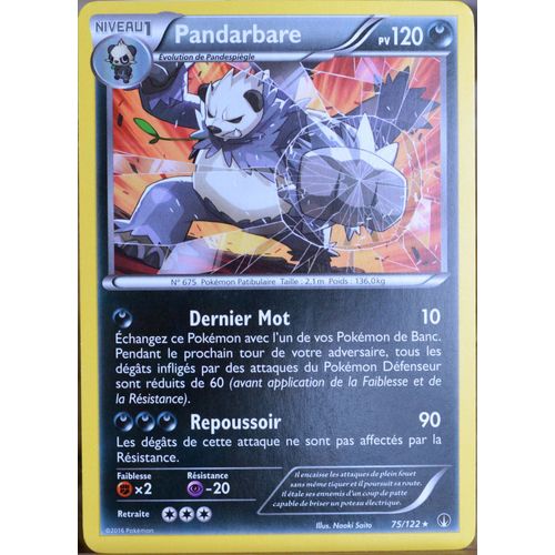 Carte Pokémon 75/122 Pandarbare 120 Pv Xy09 - Rupture Turbo Neuf Fr