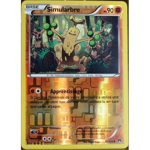 Carte Pokémon 67/122 Simularbre 90 Pv - Reverse Xy09 - Rupture Turbo Neuf Fr