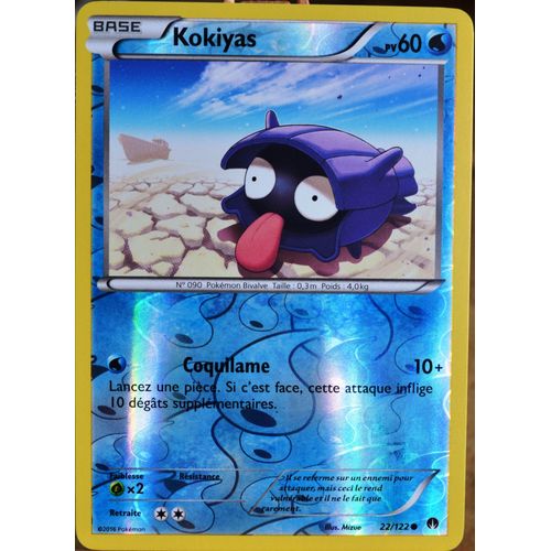 Carte Pokémon 22/122 Kokiyas 60 Pv - Reverse Xy - Rupture Turbo Neuf Fr