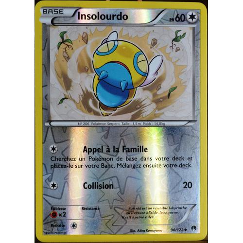 Carte Pokémon 90/122 Insolourdo 60 Pv - Reverse Xy09 - Rupture Turbo Neuf Fr