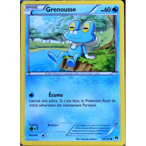 Carte Pokémon 38/122 Grenousse 60 Pv Xy09 - Rupture Turbo Neuf Fr