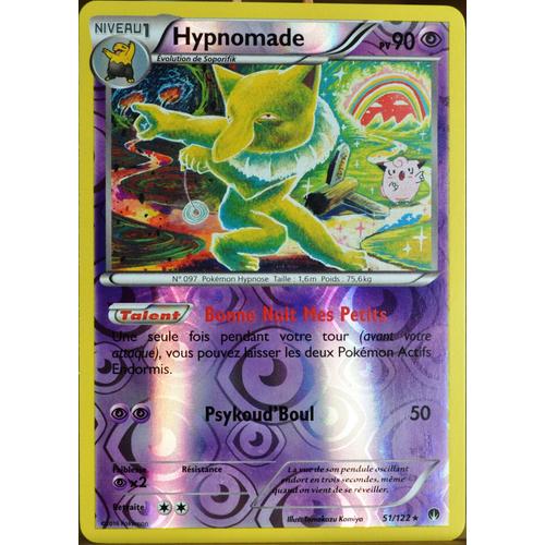Carte Pokémon 51/122 Hypnomade 90 Pv - Reverse Xy09 - Rupture Turbo Neuf Fr
