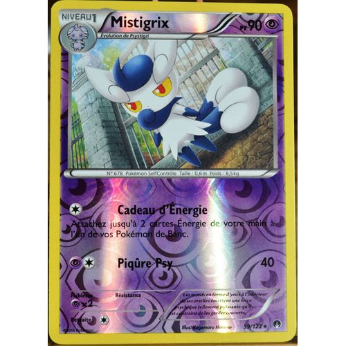 Carte Pokémon 59/122 Mistigrix 90 Pv - Reverse Xy09 - Rupture Turbo Neuf Fr