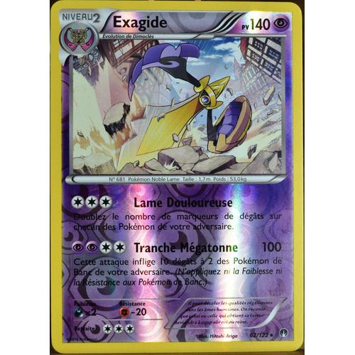 Carte Pokémon 62/122 Exagide 140 Pv - Reverse Xy09 - Rupture Turbo Neuf Fr