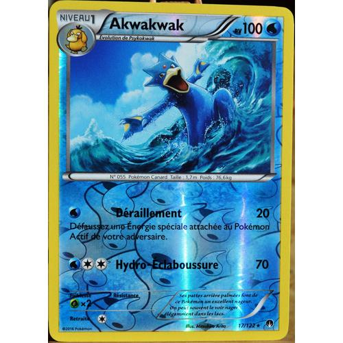 Carte Pokémon 17/122 Akwakwak 100 Pv - Reverse Xy - Rupture Turbo Neuf Fr