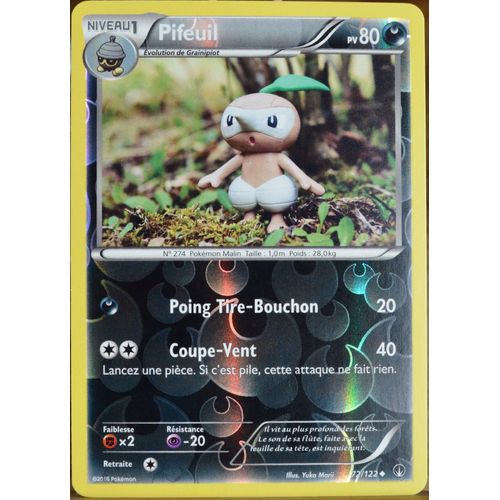 Carte Pokémon 72/122 Pifeuil 80 Pv - Reverse Xy09 - Rupture Turbo Neuf Fr