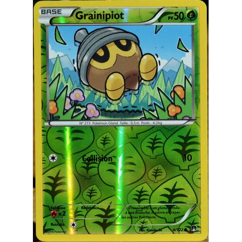 Carte Pokémon 4/122 Grainipiot 50 Pv - Reverse Xy09 - Rupture Turbo Neuf Fr