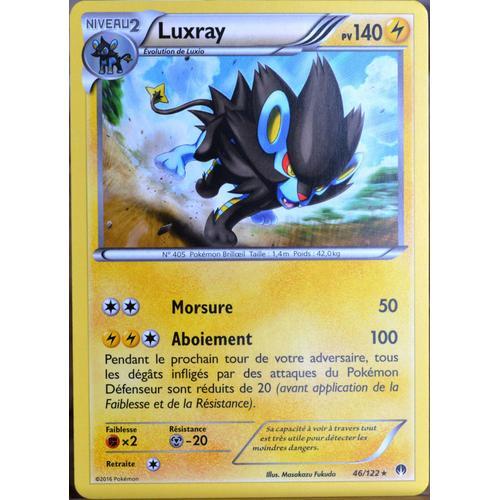 Carte Pokémon 46/122 Luxray 140 Pv Xy - Rupture Turbo Neuf Fr