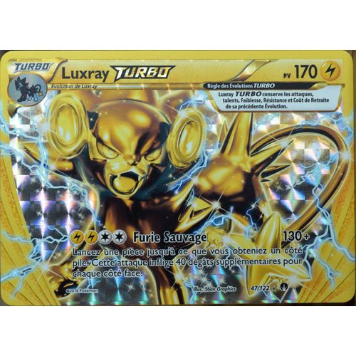 Carte Pokémon 47/122 Luxray Turbo 170 Pv Xy - Rupture Turbo Neuf Fr