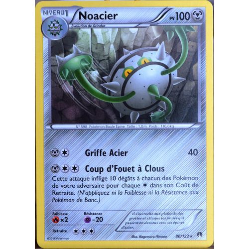 Carte Pokémon 80/122 Noacier 100 Pv Xy09 - Rupture Turbo Neuf Fr