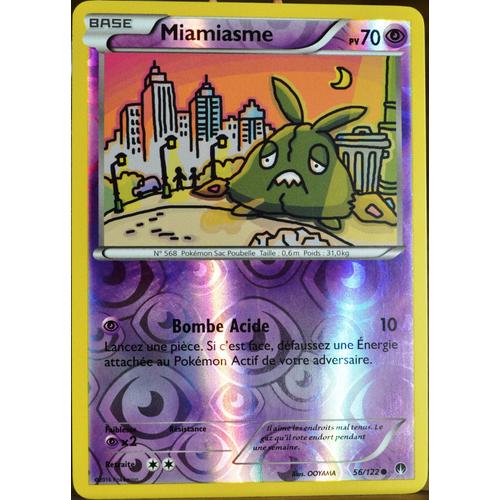 Carte Pokémon 56/122 Miamiasme 70 Pv - Reverse Xy09 - Rupture Turbo Neuf Fr